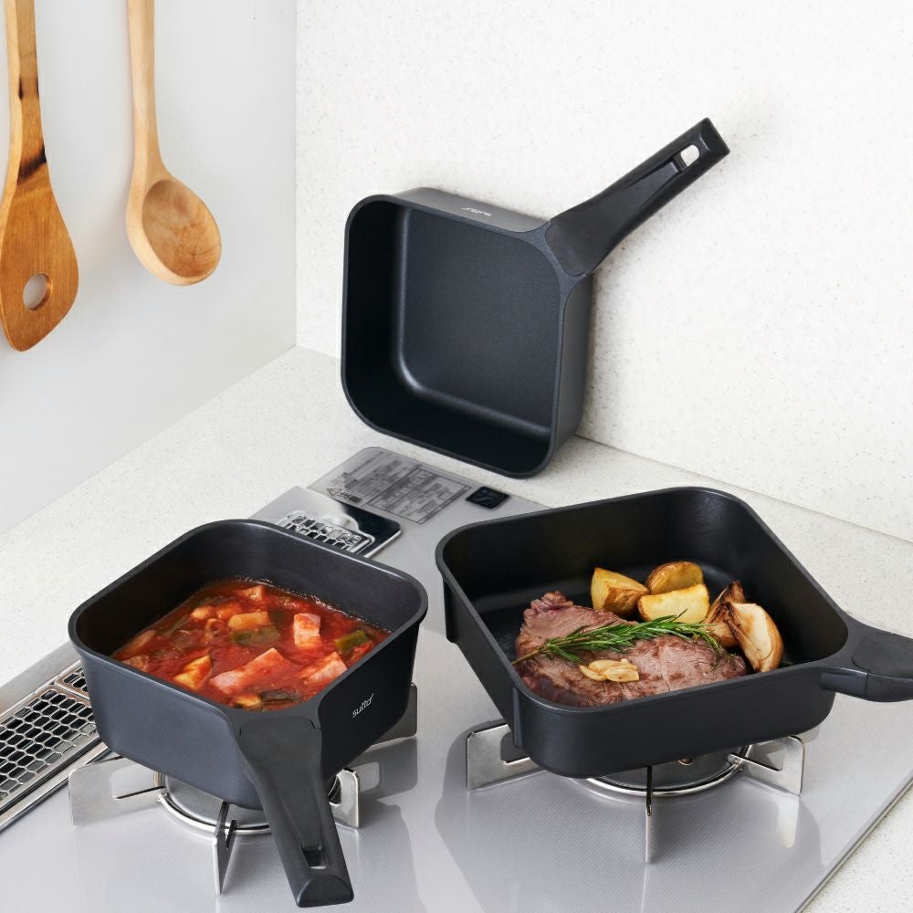 sutto(スット) IH対応 スマートフライパン 20cm SUT20BK (ふた付き
