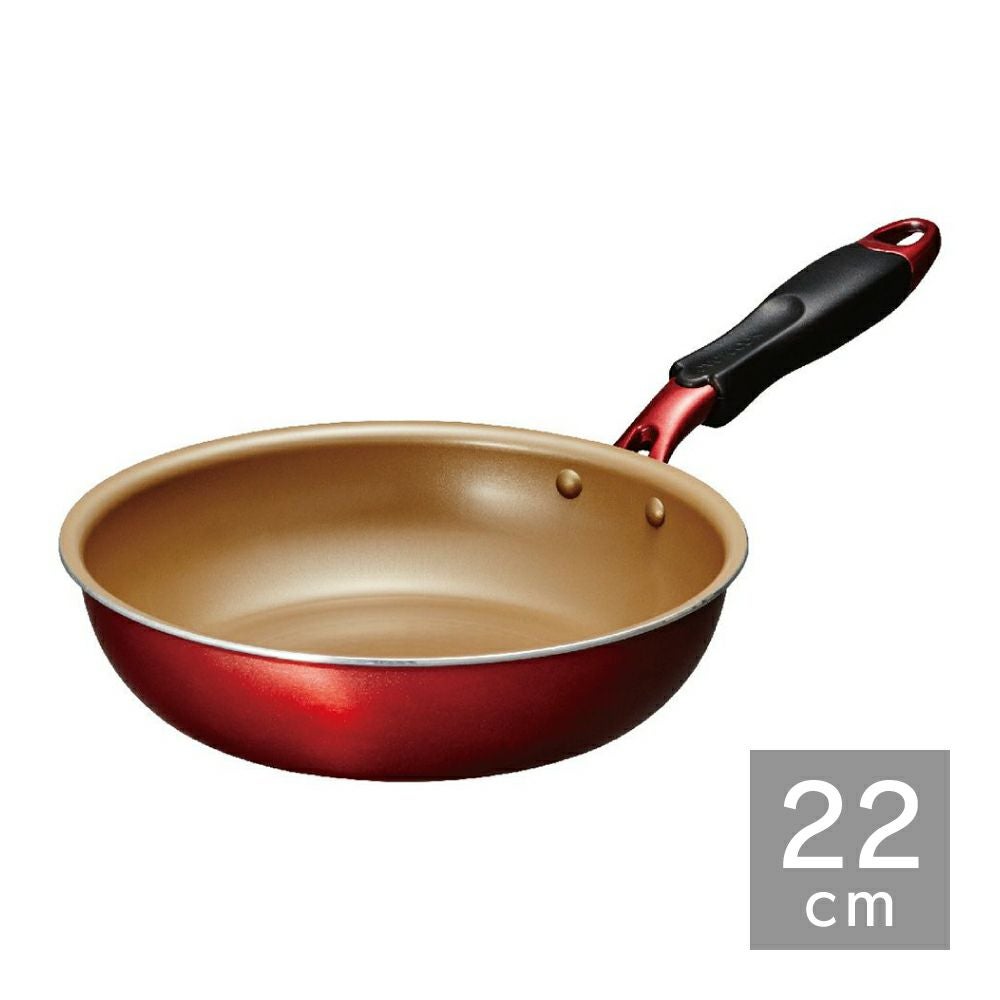evercook α (エバークック アルファ) IH対応 フライパン 22cm レッド 2
