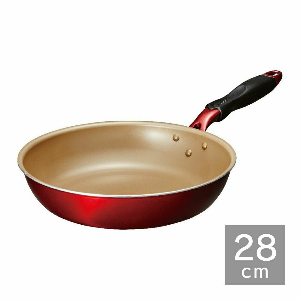 evercook α (エバークック アルファ) IH対応 フライパン 28cm レッド 2