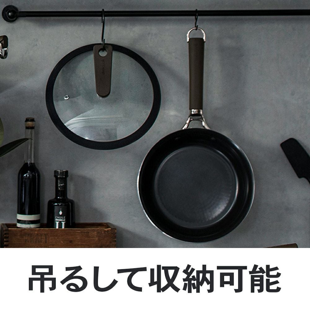 evercook(エバークック) DECO 18cm ガラスふた ブラック EDGC18BK【HO