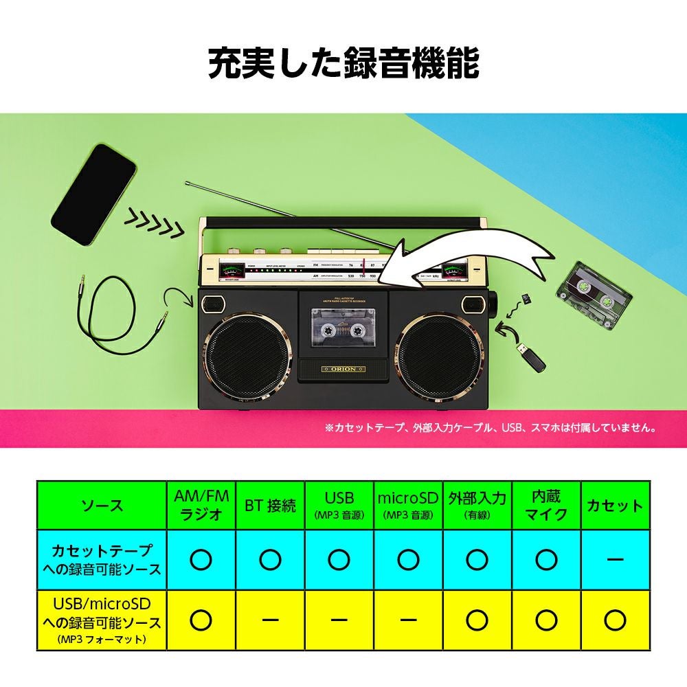 ORION(オリオン) Bluetooth対応 ステレオラジカセ SCR-B7 【AVT