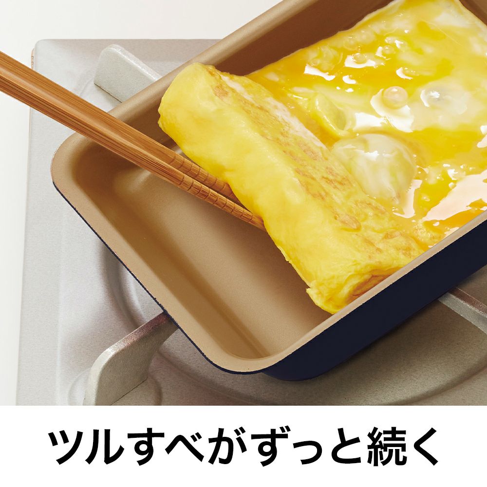evercook(エバークック) ガス火専用 軽量 玉子焼き フライパン 13×18cm