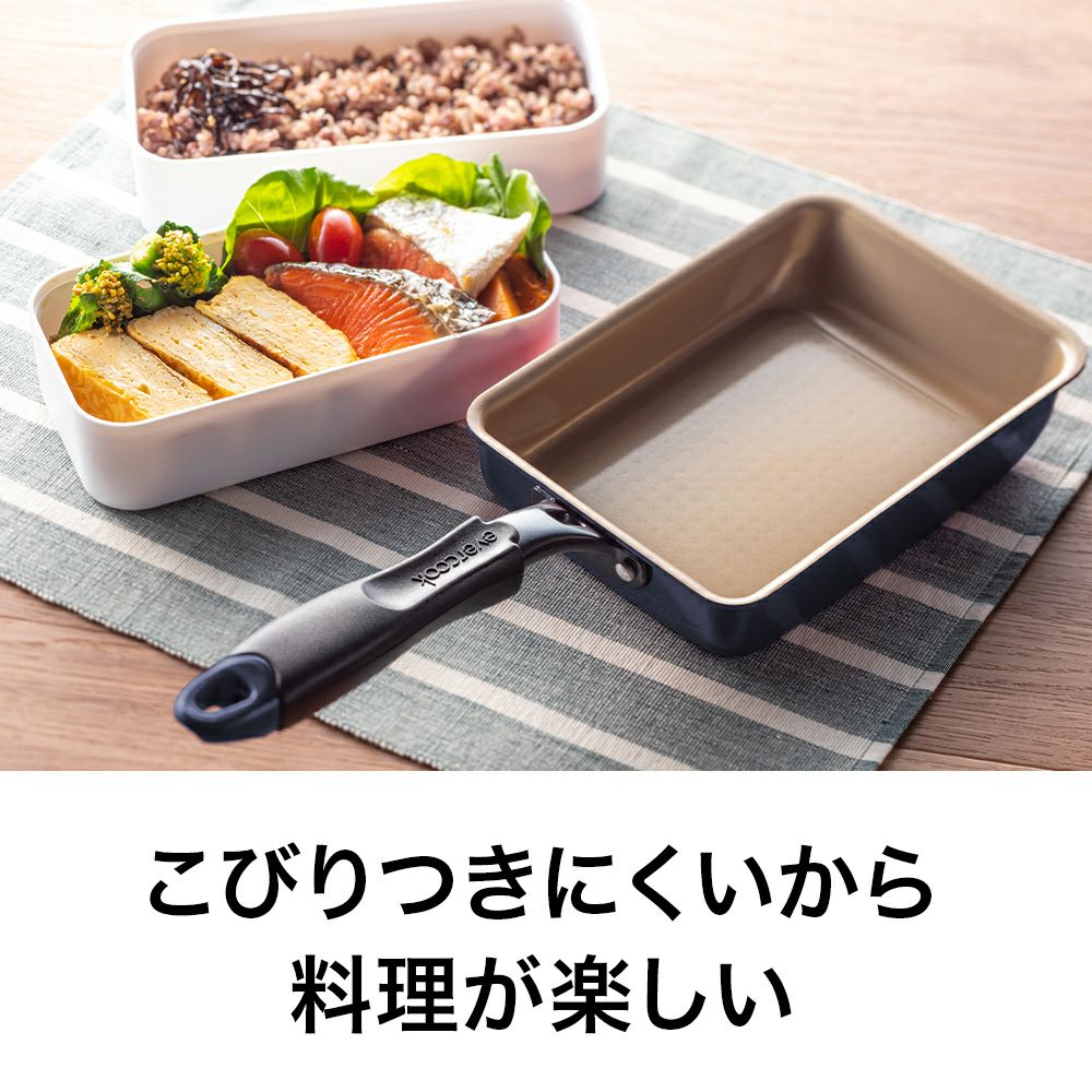 evercook(エバークック) ガス火専用 軽量 玉子焼き フライパン 13×18cm