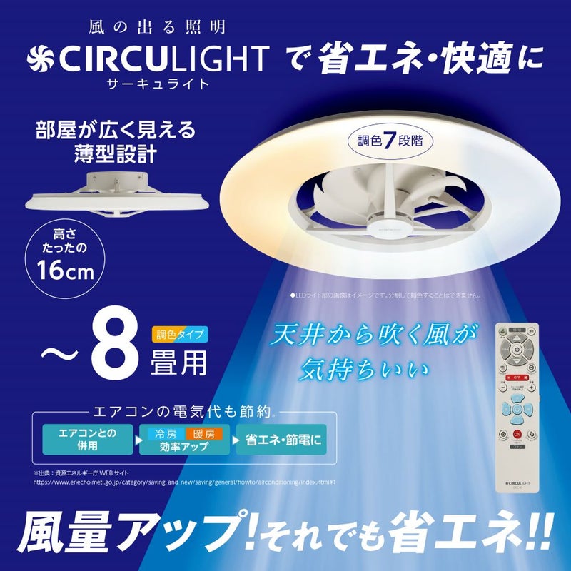 CIRCULIGHT(サーキュライト) シーリングシリーズ 8畳タイプ DCC-A08CM 