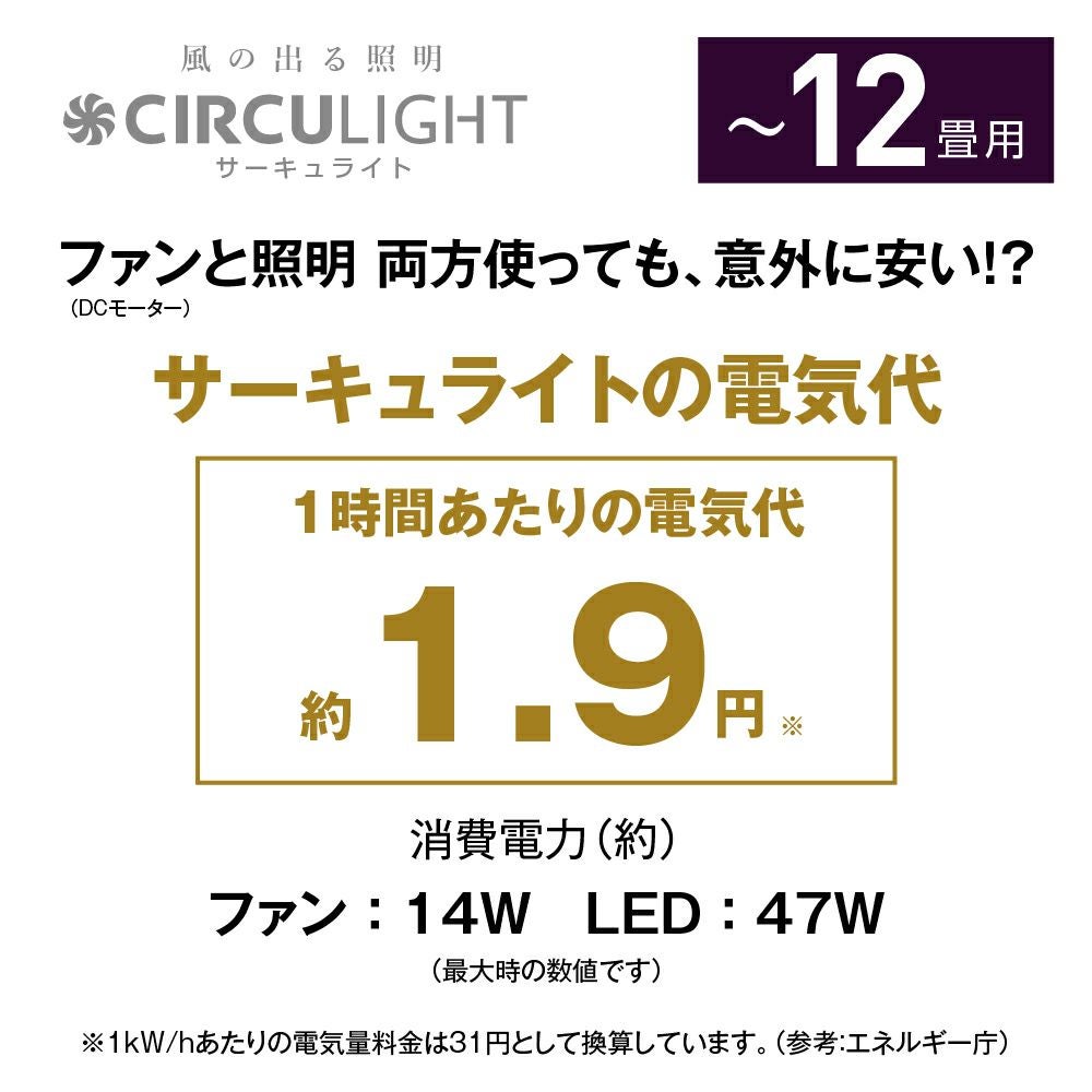 CIRCULIGHT(サーキュライト) シーリングシリーズ スイングモデル 12畳