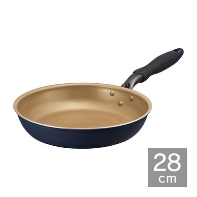 evercook(エバークック) IH対応 フライパン 28cm 深型 ネイビー 500日 