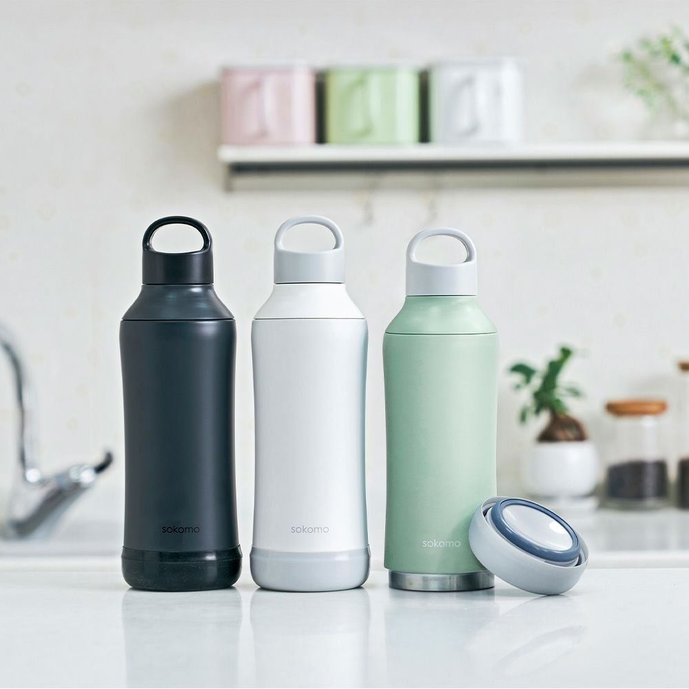 【③】　ボトル sokomo そこまで洗えるボトル800ml ブラック SAMB800BK 【HO