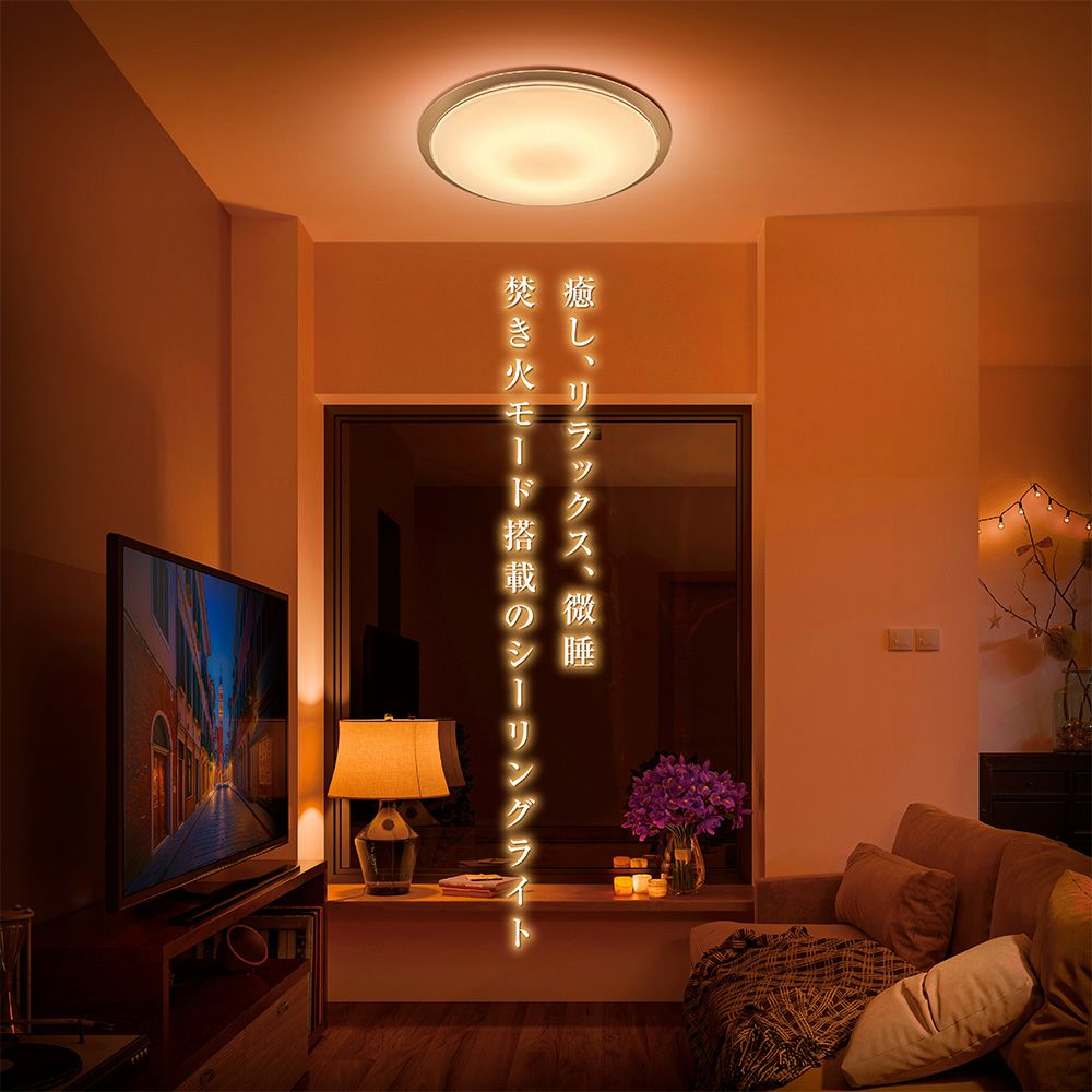 LuminousLED(ルミナス) 焚き火モード搭載 LEDシーリングライト