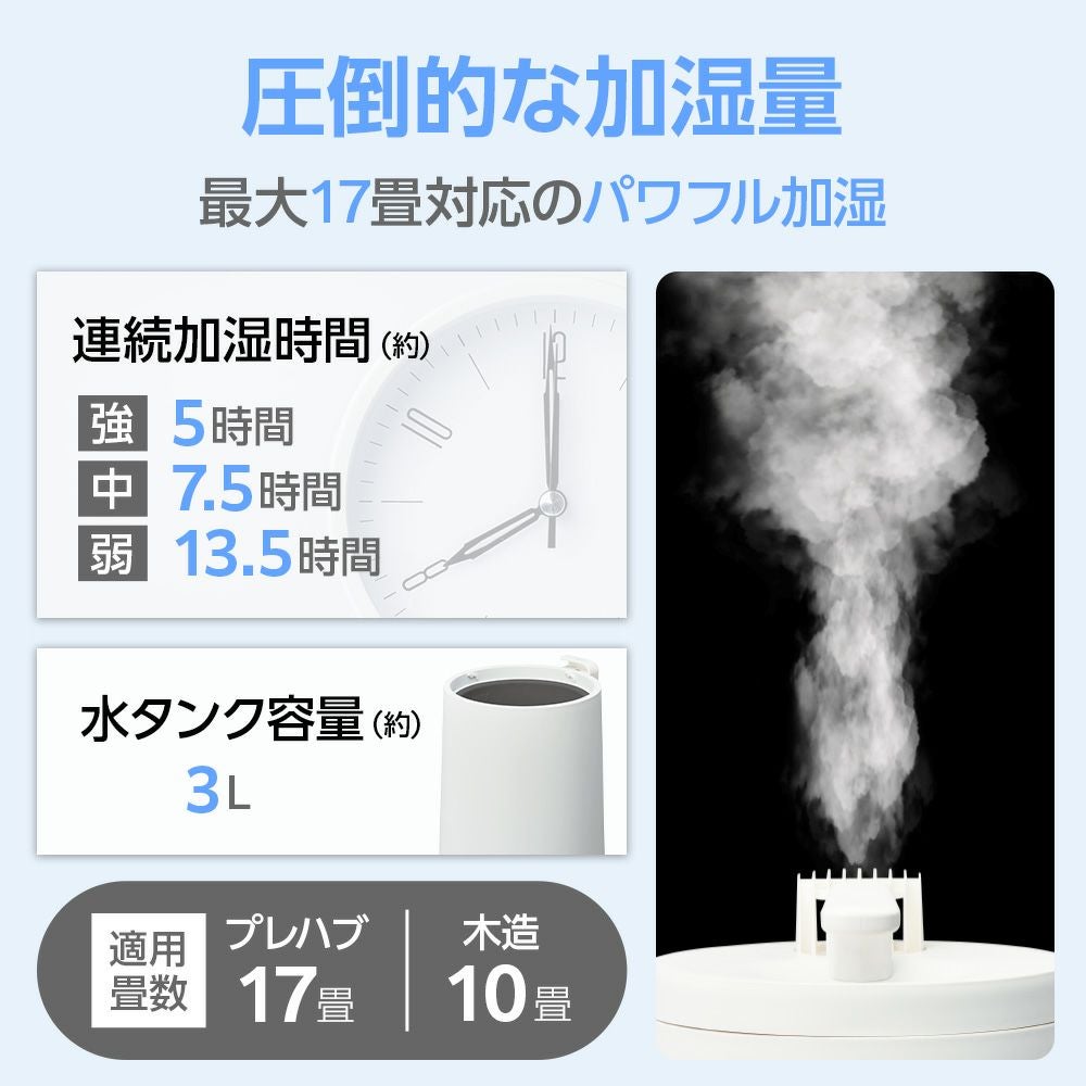 【本日限定値下げ】mistone600S　カンタン給水スチーム式加湿器 mistone600S カンタン給水スチーム式加湿器 KSZ-603｜e-doshisha.com