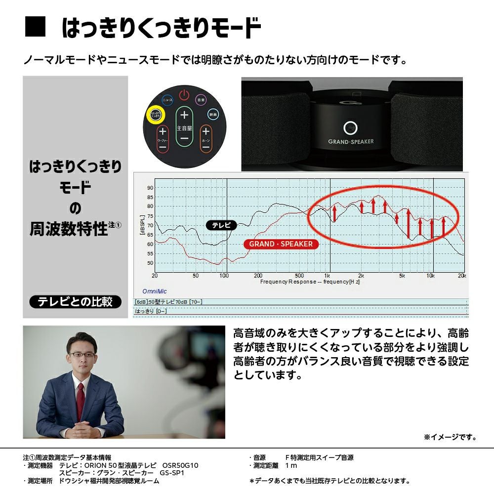 GRAND・SPEAKER（グラン・スピーカー） テレビ用ステレオスピーカー GS