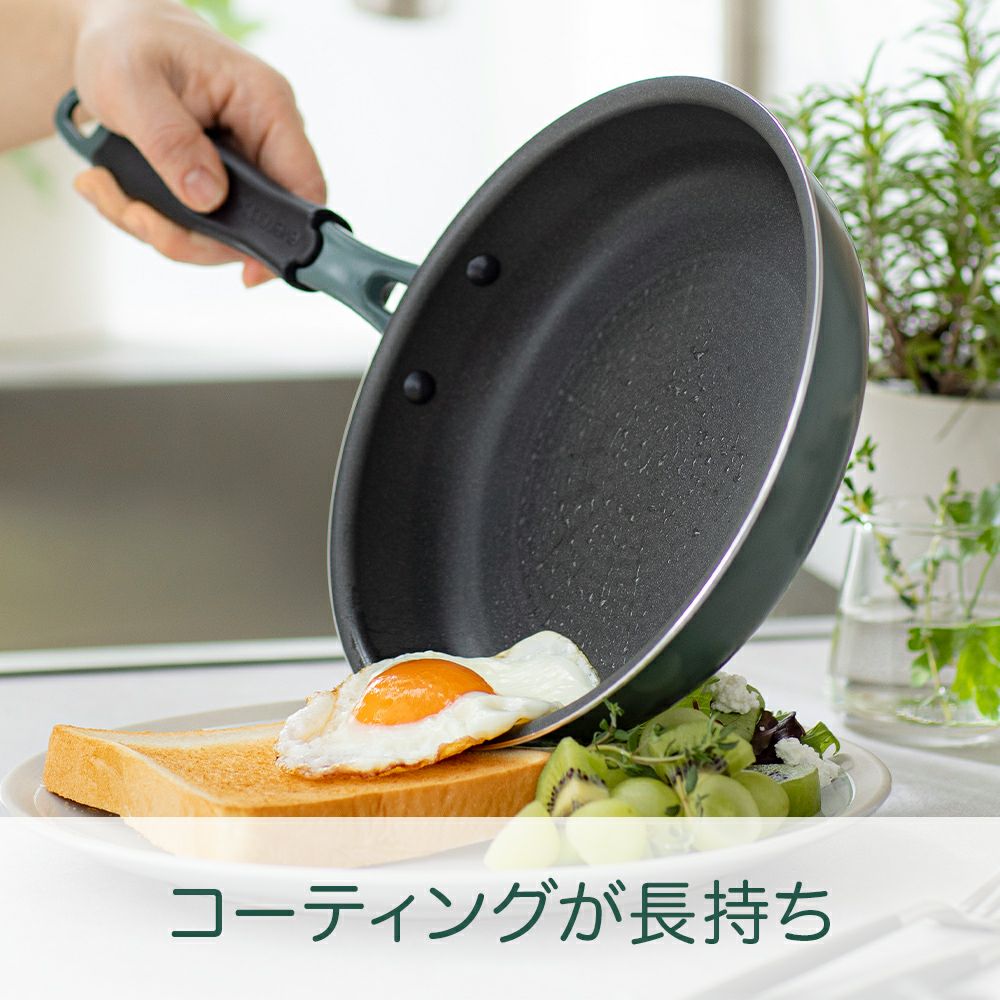 evercook GREEN(エバークック グリーン) IH対応 フライパン 24cm 500日