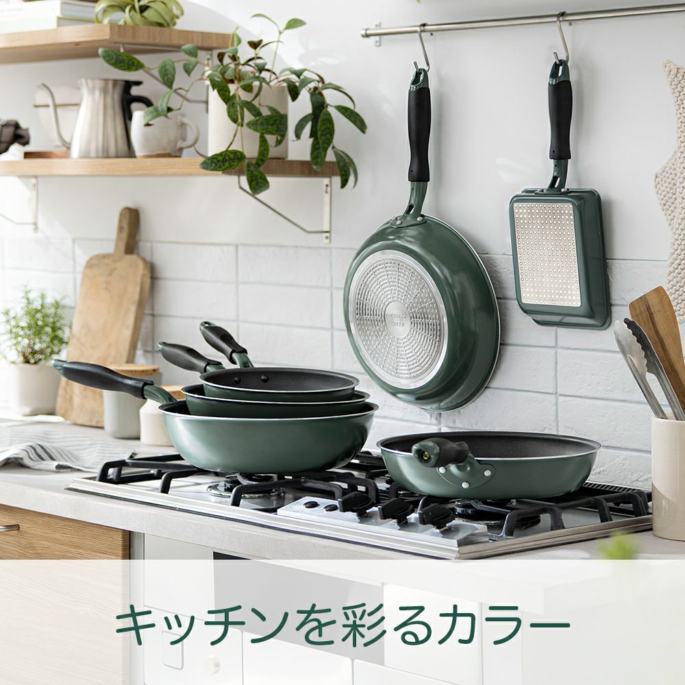 evercook GREEN(エバークック グリーン) IH対応 フライパン 24cm 500日