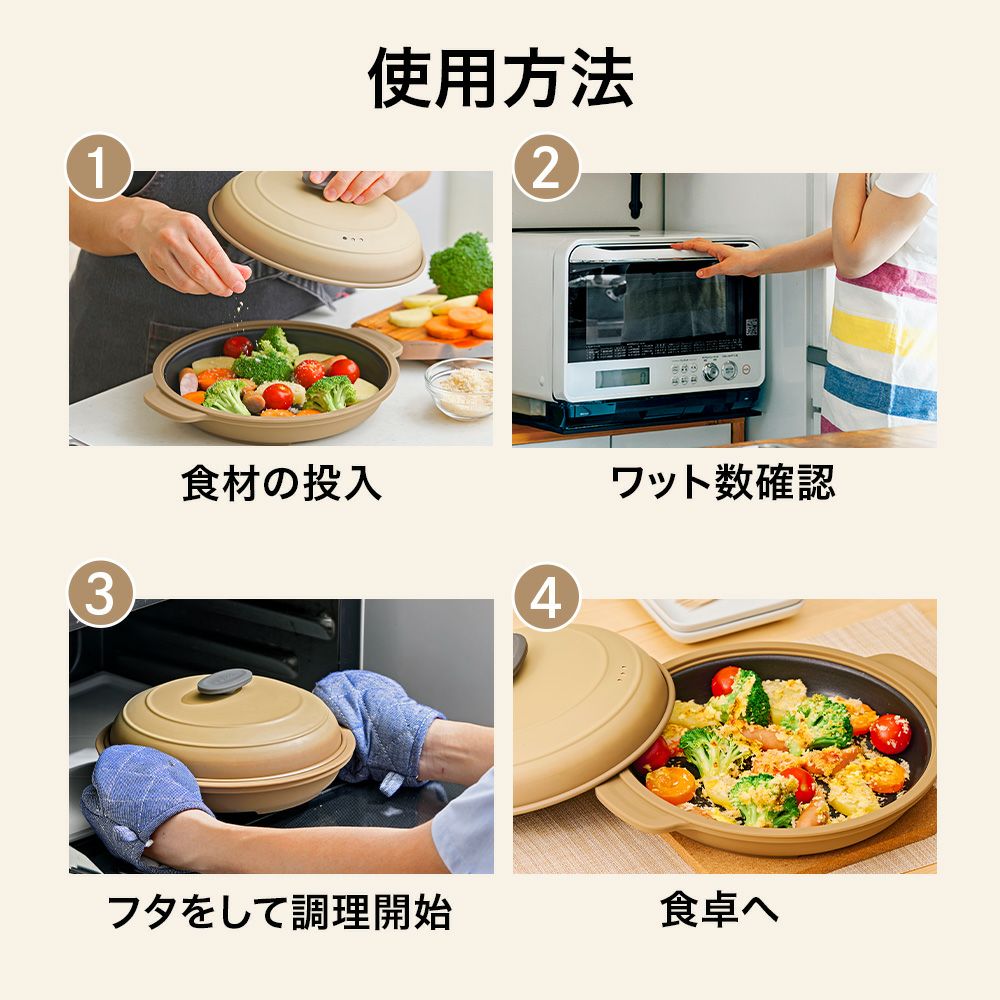 evercook(エバークック) 電子レンジ グリル 調理器具 ラウンド EAMWPA