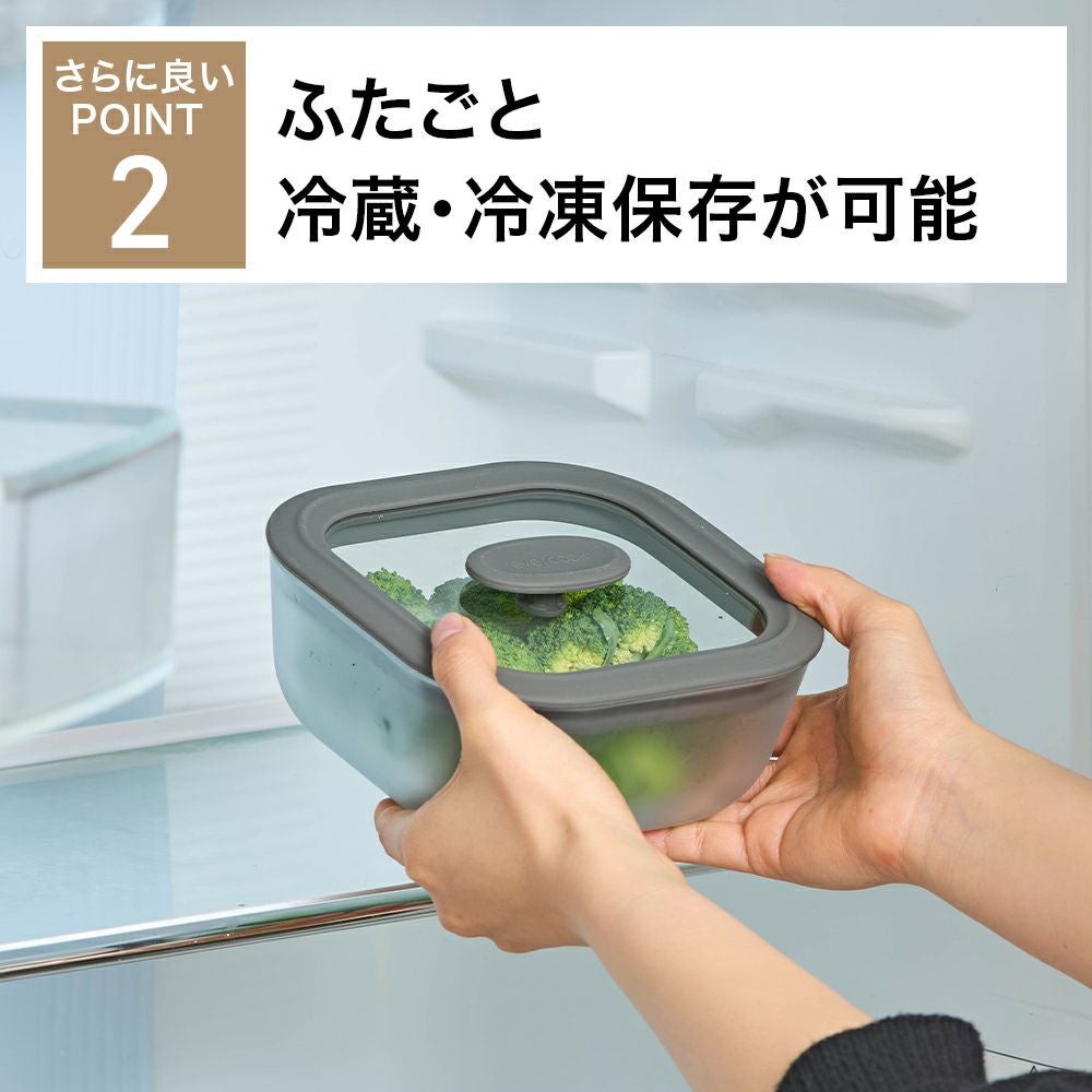 EHP EKCO  products 調理器具 evercook(エバークック) 電子レンジ 調理器具 ガラス製 スクエア型 2点
