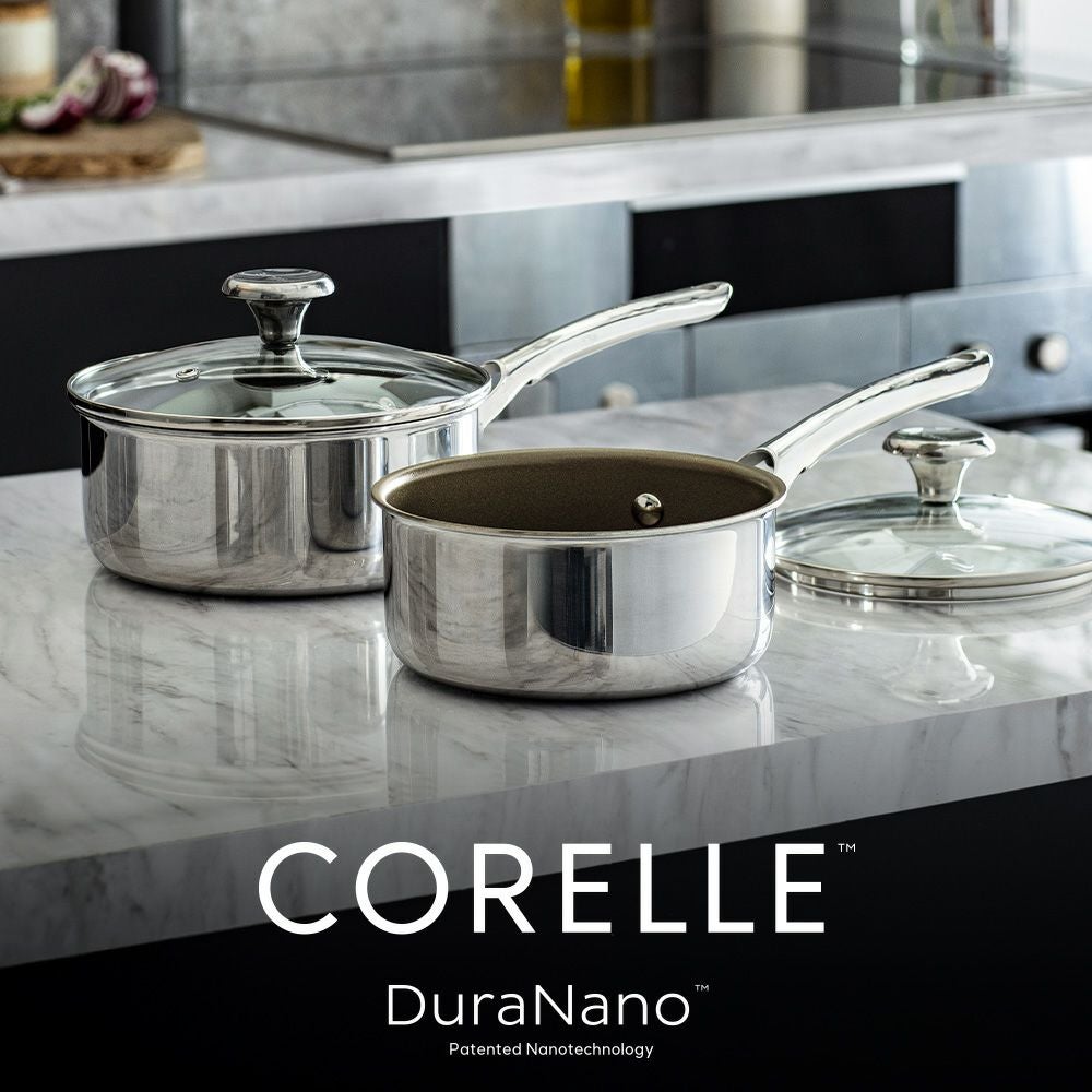 CORELLE(コレール) IH対応 ソースパン 16cm ガラスふた セット