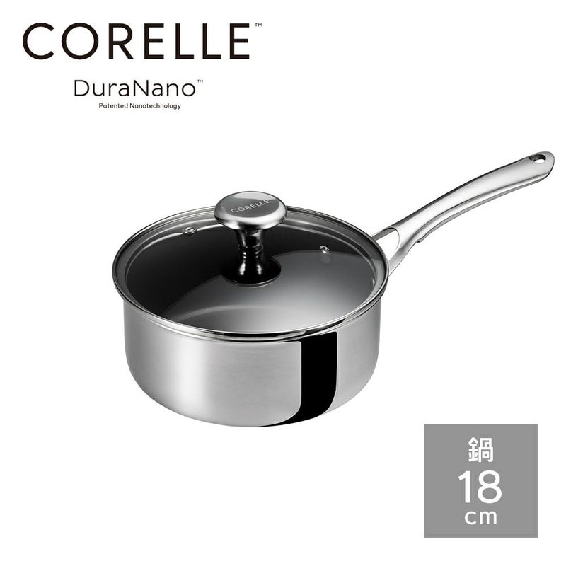 CORELLE(コレール) IH対応 ソースパン 18cm ガラスふた セット 