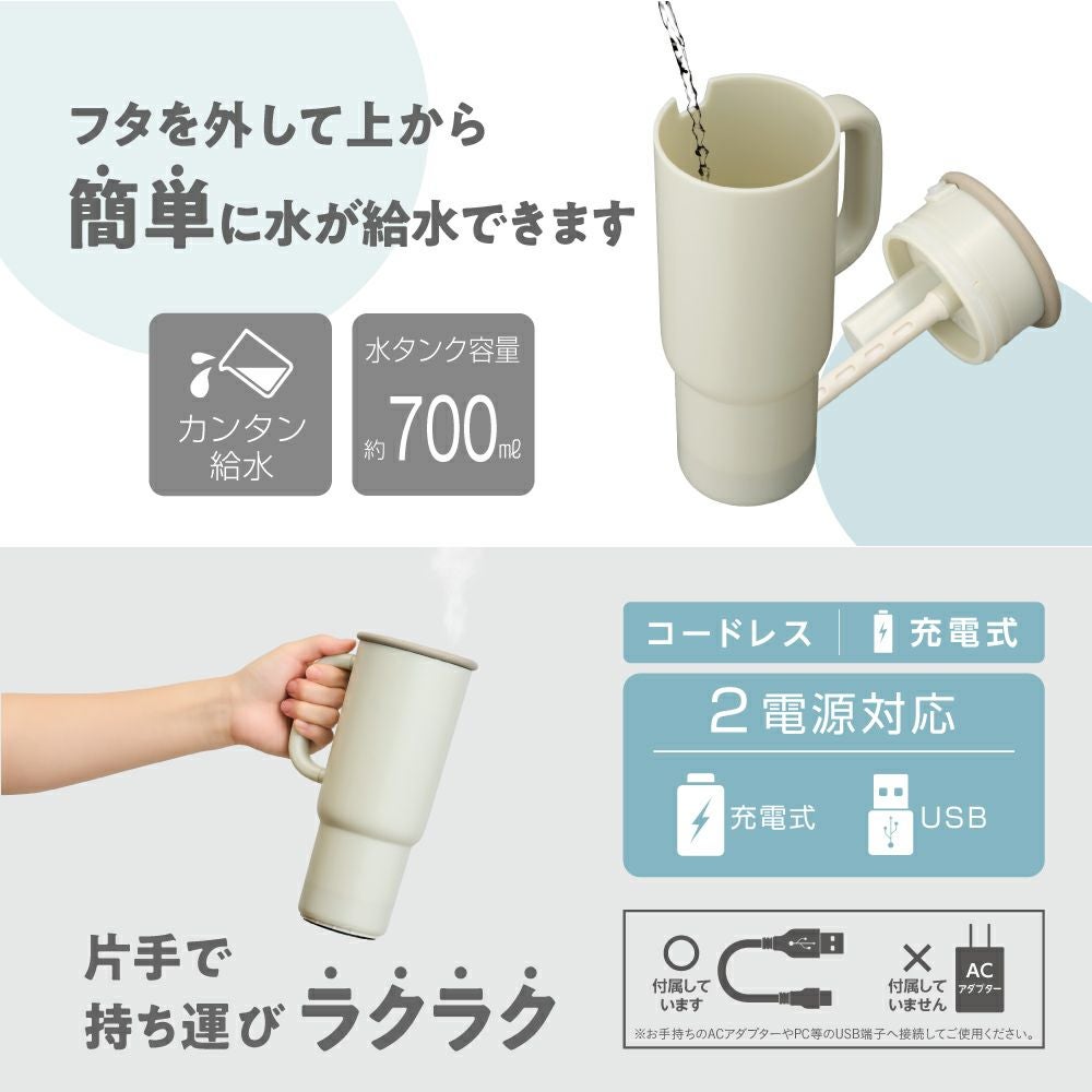 ◇大決算◇Korobaan (コロバーン) サーモカラー加湿器 アイボリー KWA