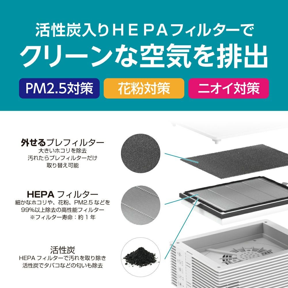 薄型空気清浄機 APA-081WH【KA】 | DOSHISHA Marche