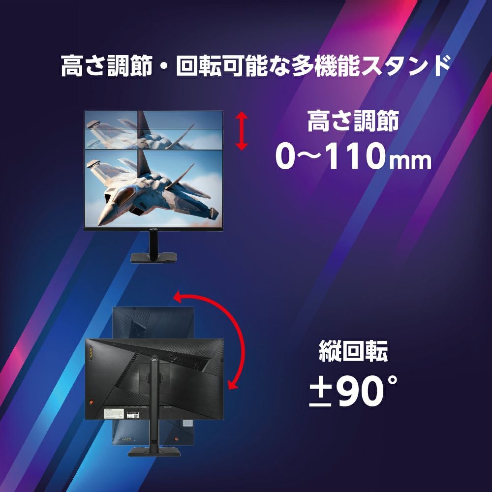 AVISTA(アビスタ) 24.5型 FHDゲーミングモニター DGF240SWB 【AVT