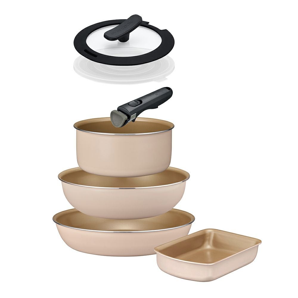 evercook fit (エバークック フィット) 着脱式 フライパン 7点セット