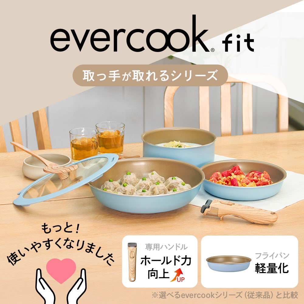 evercook fit (エバークック フィット) 【限定色】 IH対応 着脱式 玉子