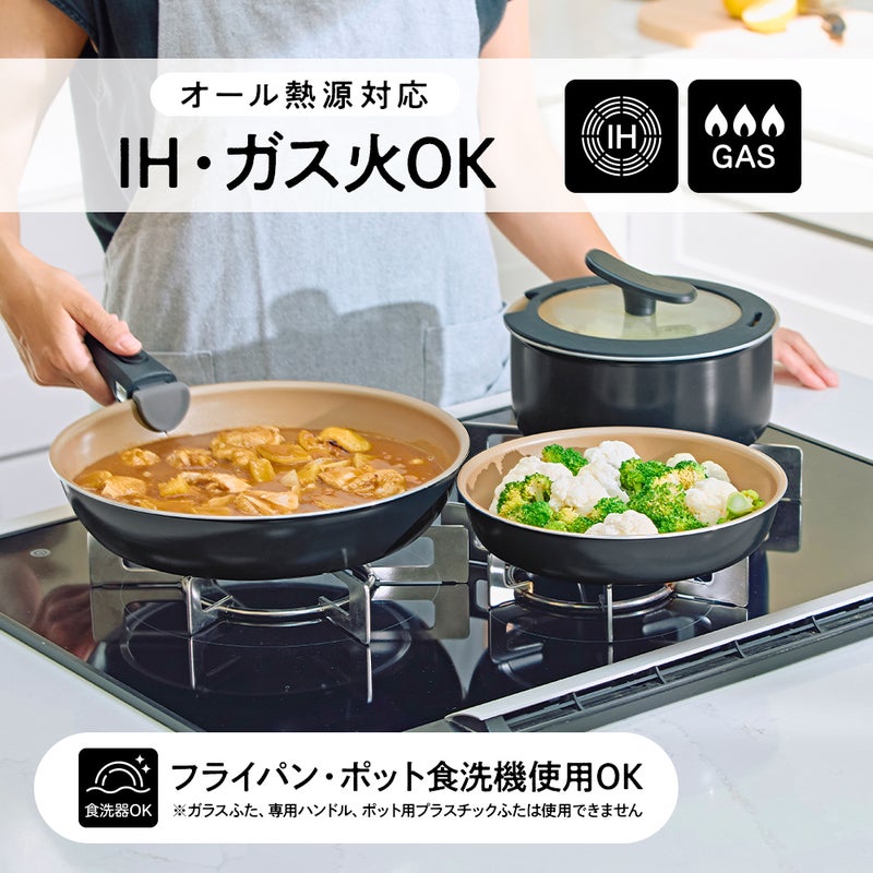 evercook fit (エバークック フィット) IH対応 着脱式 ポット 18cm 