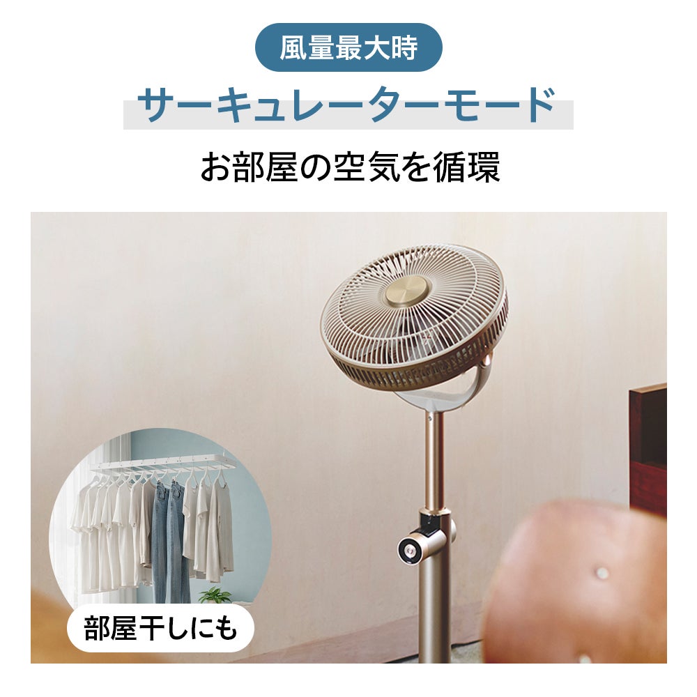 Kamomefan (カモメファン) +c lite 2 シャンパンゴールド 扇風機 K