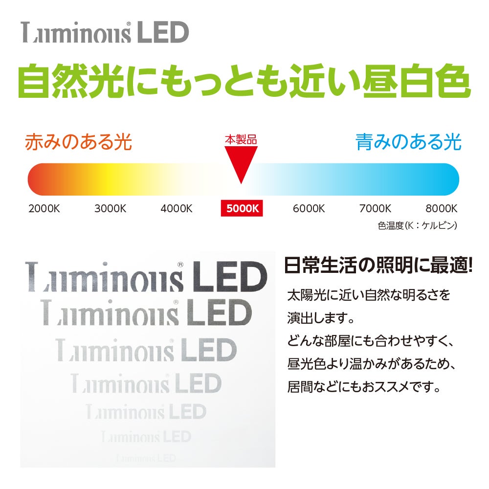 LuminousLED(ルミナス) LED直管 40形 昼白色 オールフリー G13-ZX12SN