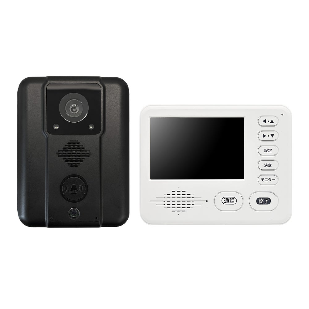 テレビドアホン ワイヤレステレビドアホン ドウシシャ 簡単取り付け 工事不要 DDPH-1