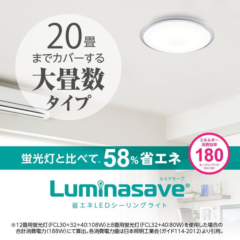 Luminasave(ルミナセーブ) 省エネ とにかく明るい LEDシーリングライト 
