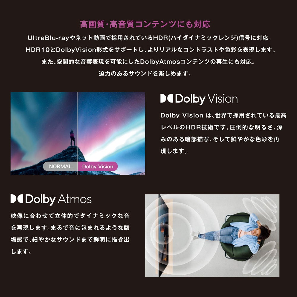 ORION(オリオン) GoogleTV搭載 チューナーレス スマートテレビ 50v型